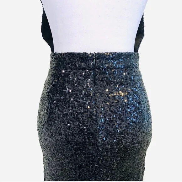 Rehab | Nearly Naked Backless Sequin Midi Dress Black Size S - Picture 11 of 16